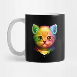 Kitty Colorful Painting Mug